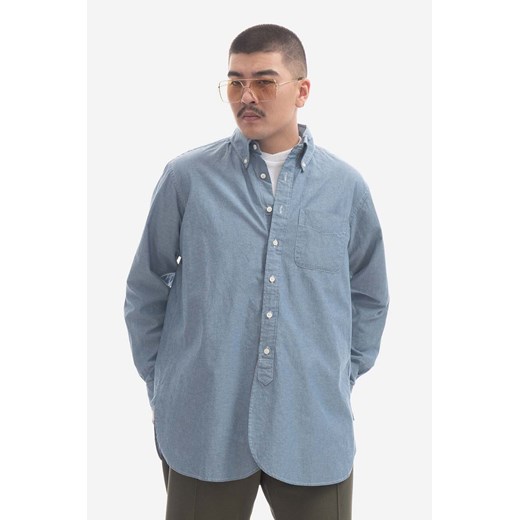 Engineered Garments koszula bawełniana Engineered Garments 19 Century BD męska kolor niebieski regular z kołnierzykiem klasycznym 23S1A001.CV001-CV001 ze sklepu PRM w kategorii Koszule męskie - zdjęcie 161417553