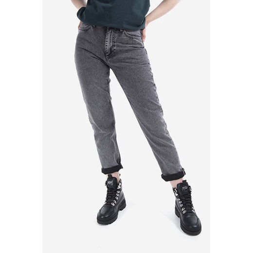 Carhartt WIP jeansy Page Carrot Ankle Pant damskie kolor szary high waist I029801.-HAMMER ze sklepu PRM w kategorii Jeansy damskie - zdjęcie 161417800