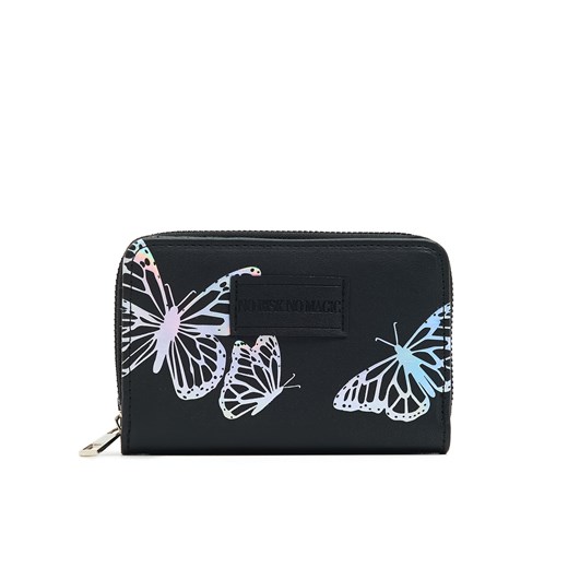Cropp - Czarny portfel z motylami - czarny ze sklepu Cropp w kategorii Portfele damskie - zdjęcie 161418961
