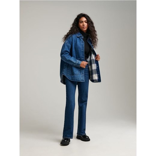 Sinsay - Kurtka jeansowa oversize - wielobarwny Sinsay 32 okazja Sinsay