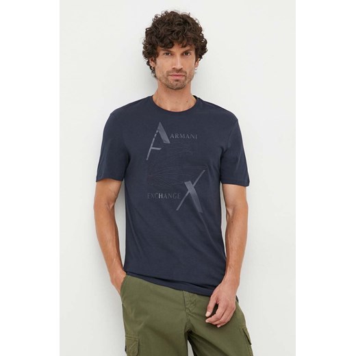 T-shirt męski Armani Exchange w stylu młodzieżowym 