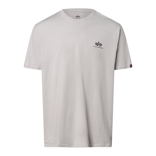 Alpha Industries T-shirt Mężczyźni Bawełna jasny szary jednolity ze sklepu vangraaf w kategorii T-shirty męskie - zdjęcie 161421513
