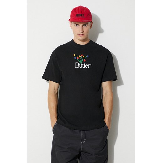 Butter Goods t-shirt bawełniany kolor czarny z nadrukiem ze sklepu PRM w kategorii T-shirty męskie - zdjęcie 161433304