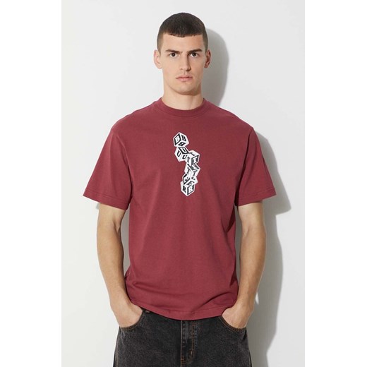 Butter Goods t-shirt bawełniany kolor bordowy z nadrukiem ze sklepu PRM w kategorii T-shirty męskie - zdjęcie 161433310