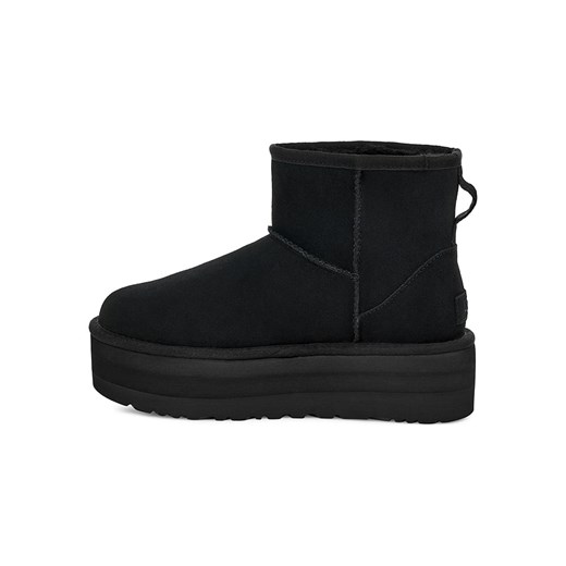 UGG Skórzane botki "W Classic Mini Platform" w kolorze czarnym 38 okazja Limango Polska