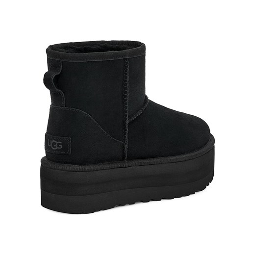 UGG Skórzane botki "W Classic Mini Platform" w kolorze czarnym 41 Limango Polska okazja