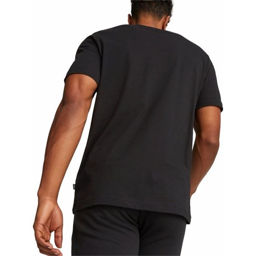 T-shirt męski Puma z krótkim rękawem czarny z bawełny 