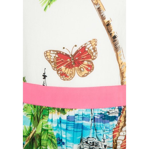René Derhy AGRIPPINE Sukienka letnia blanc/multicolor zalando rozowy krótkie