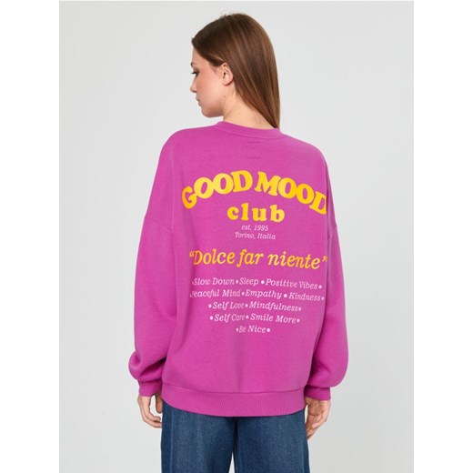 Sinsay - Bluza z haftem - fioletowy ze sklepu Sinsay w kategorii Bluzy damskie - zdjęcie 161448501