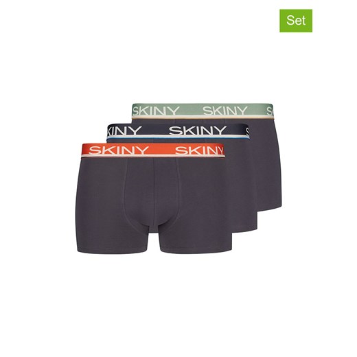 Skiny Bokserki (3 pary) w kolorze antracytowym Skiny XL okazyjna cena Limango Polska