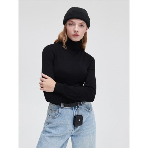 Cropp - Sweter z golfem - czarny Cropp S Cropp