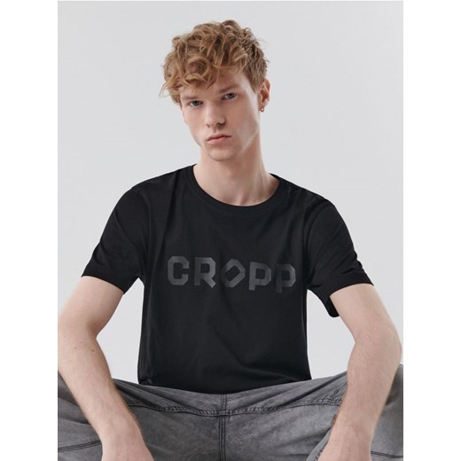Cropp - Koszulka z nadrukiem Cropp - czarny Cropp XS Cropp