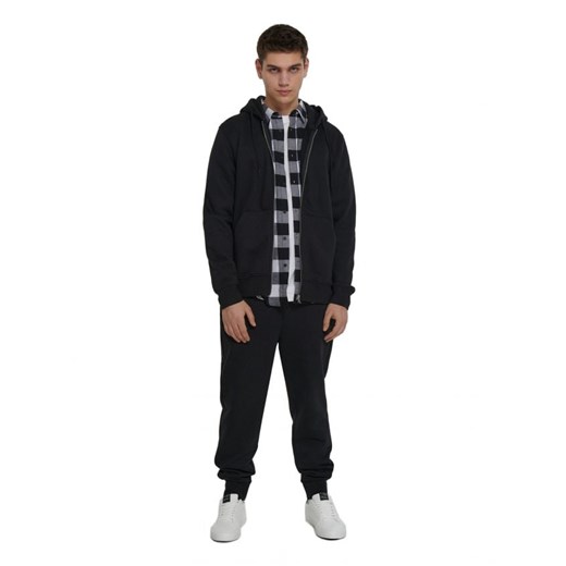 Cropp - Czarna rozpinana bluza - czarny ze sklepu Cropp w kategorii Bluzy męskie - zdjęcie 161465593