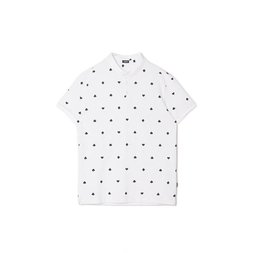 T-shirt męski biały Cropp z krótkim rękawem 