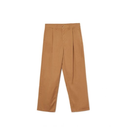 Cropp - Brązowe spodnie wide leg - brązowy Cropp 34 okazja Cropp