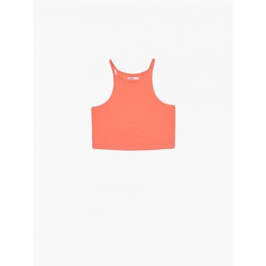 Cropp - Crop top na ramiączkach - pomarańczowy Cropp L okazyjna cena Cropp