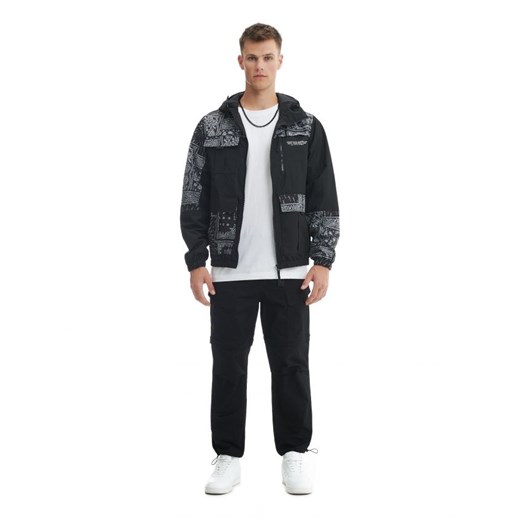 Cropp - Kurtka z kapturem i wzorem paisley - czarny Cropp M Cropp