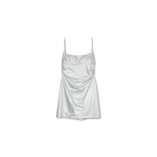 Sukienka Cropp srebrna mini z dekoltem v 