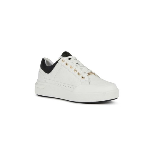 Buty sportowe damskie białe Geox sneakersy na płaskiej podeszwie 