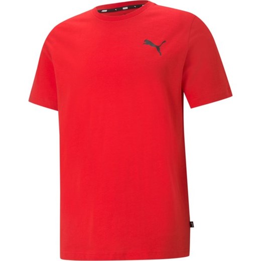Czerwony t-shirt męski Puma z krótkim rękawem 