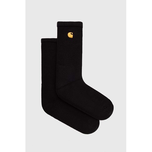 Carhartt WIP skarpetki Chase Socks kolor czarny I029421-MISTY.THIS ze sklepu PRM w kategorii Skarpetki męskie - zdjęcie 161476641