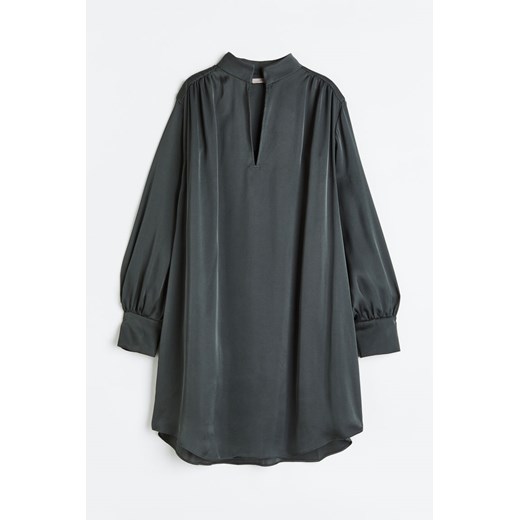 H & M - Tunikakleid aus Satin - Grün - Damen H & M S H&M