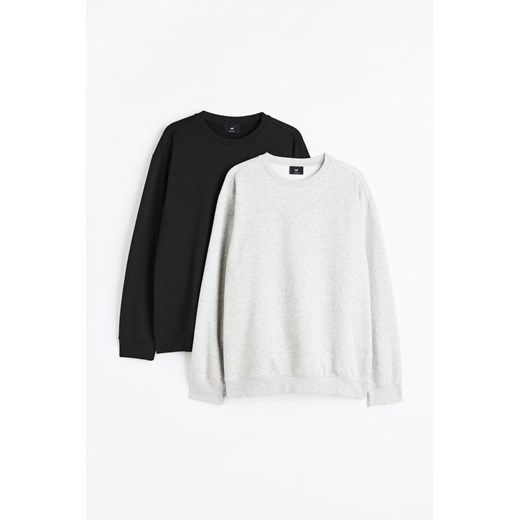 H & M - Bluza Relaxed Fit 2-pak - Szary H & M M H&M
