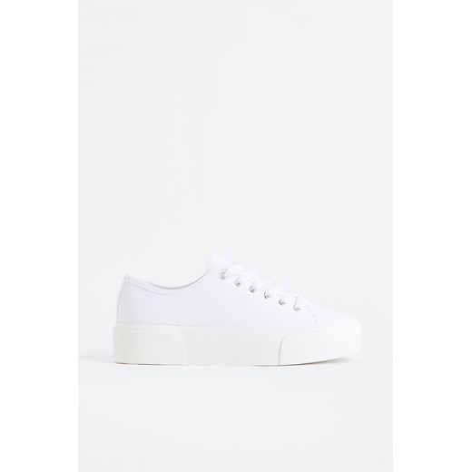 H & M - Buty sportowe na platformie - Biały H & M 42 H&M