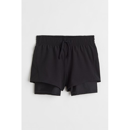 H & M - Dwuwarstwowe szorty sportowe DryMove - Czarny H & M 110/116 (4-6Y) H&M