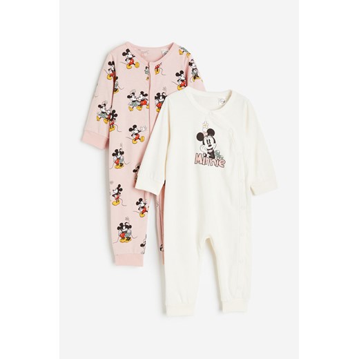 H & M - Piżama z nadrukiem 2-pak - Różowy H & M 92 (1½-2Y) H&M