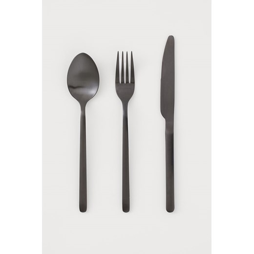 H & M - Sztućce 3-pak - Czarny H & M uniwersalny H&M