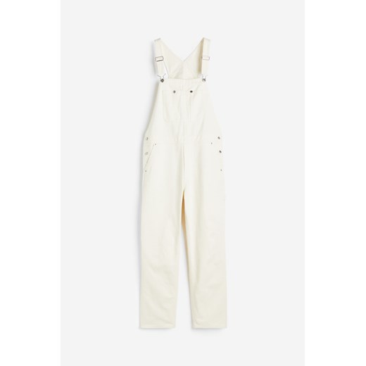 H & M - Ogrodniczki Relaxed Fit - Biały H & M XL H&M