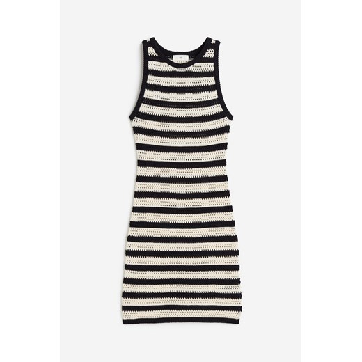 H & M - Sukienka o wyglądzie szydełkowej robótki - Czarny H & M XS H&M