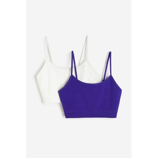 H & M - Sportowa braletka bezszwowa 2-pak - Fioletowy H & M XS H&M