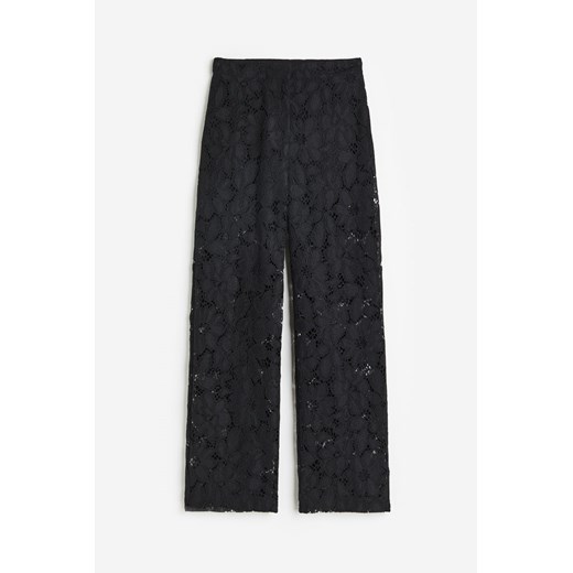 H & M - Gerade Hose aus Spitze - Schwarz - Damen H & M 34 H&M