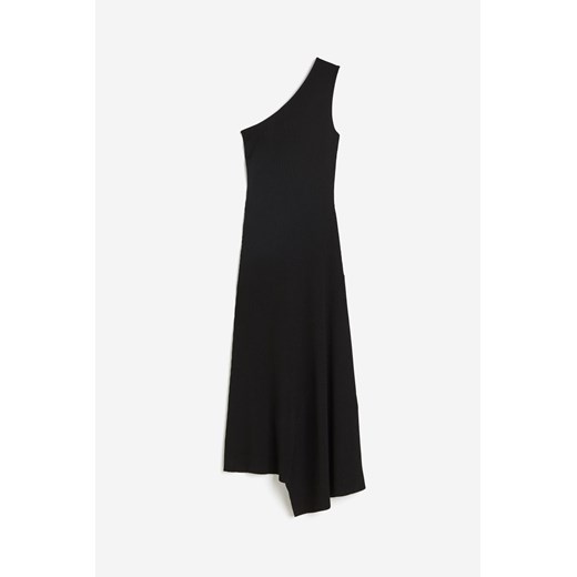 H & M - One-Shoulder-Kleid aus Rippstrick - Schwarz - Damen H & M M H&M