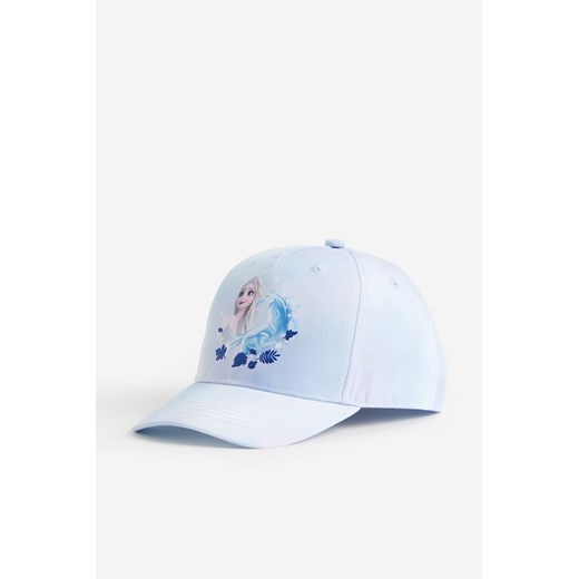 H & M - Czapka z daszkiem i nadrukiem - Niebieski H & M 104;122 (3-7Y) H&M