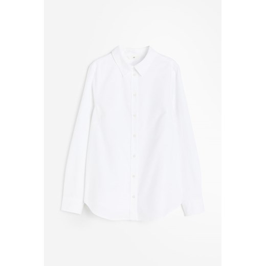 H & M - Figurbetonte Oxford-Bluse - Weiß - Damen H & M M H&M