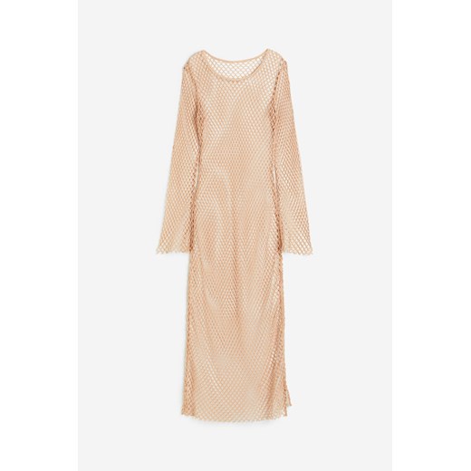 H & M - Plażowa sukienka z siateczki - Beżowy H & M M H&M