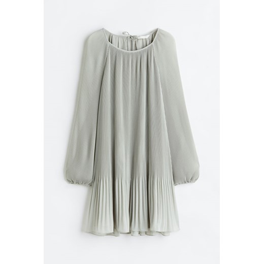 H & M - Plissiertes Chiffonkleid - Türkis - Damen H & M XS H&M