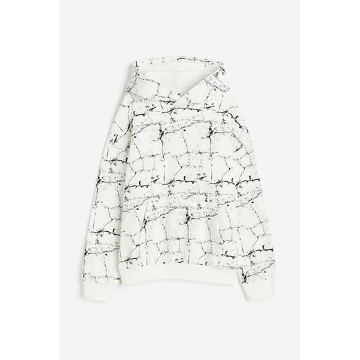 H & M - Wzorzysta bluza z kapturem - Biały H & M Dostępne inne rozmiary H&M