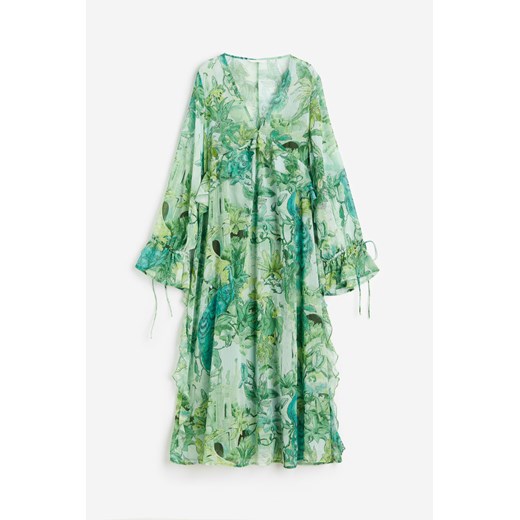 H & M - Langes Volantkleid - Grün - Damen H & M M H&M