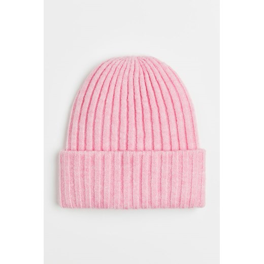 H & M - Czapka z dzianiny w prążki - Różowy H & M 152 H&M