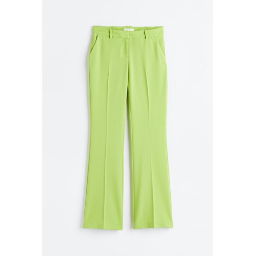 H & M - Rozszerzane spodnie z diagonalu - Zielony H & M 38 H&M