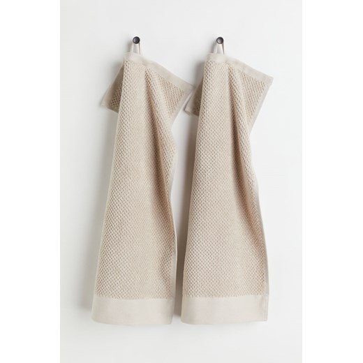 H & M - 2er-Pack Gästehandtücher aus Frottee - Beige - Zuhause H & M 30x50 H&M