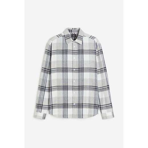 H & M - Koszula w krate Regular Fit - Szary H & M M H&M