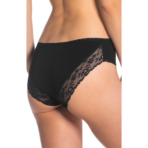 Czarne bawełniane figi damskie bikini 2-pack L-4000BI-02, Kolor czarny, Rozmiar M, LAMA ze sklepu Intymna w kategorii Majtki damskie - zdjęcie 161519014
