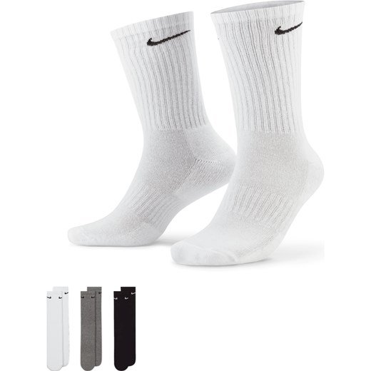 Klasyczne skarpety treningowe Nike Everyday Cushioned (3 pary) - Wielokolorowe ze sklepu Nike poland w kategorii Skarpetki męskie - zdjęcie 161520450