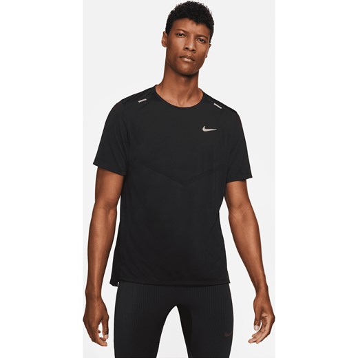 Męska koszulka z krótkim rękawem do biegania Dri-FIT Nike Rise 365 - Czerń ze sklepu Nike poland w kategorii T-shirty męskie - zdjęcie 161520911