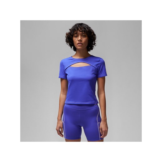 Damska koszulka z otworem w kształcie łezki Jordan Sport - Niebieski ze sklepu Nike poland w kategorii Bluzki damskie - zdjęcie 161521174